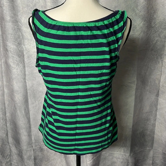 Motherhood Maternity Green and Navy Striped Nursing Tank - size Small - Picture 5 of 8